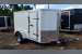 2021 PEACH CARGO 6X12SA WHITE CARGO TRAILER SIDE DOOR AND RAMP