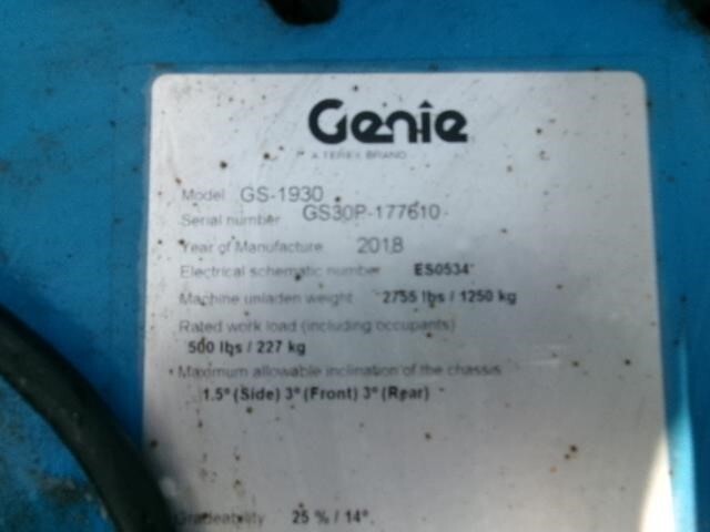 2018 Genie GS-1930