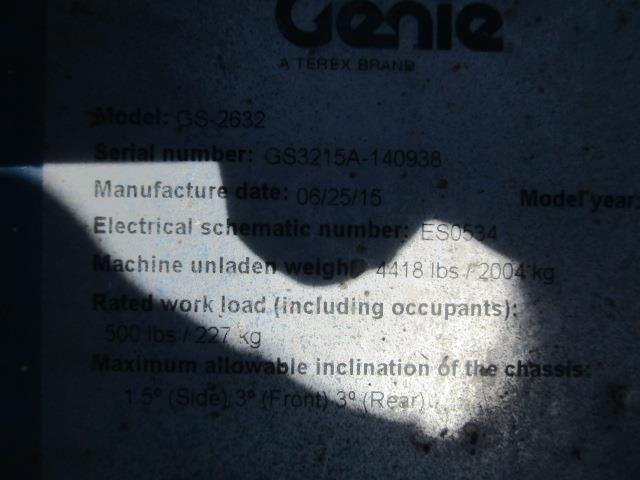 2015 Genie GS-2632-11