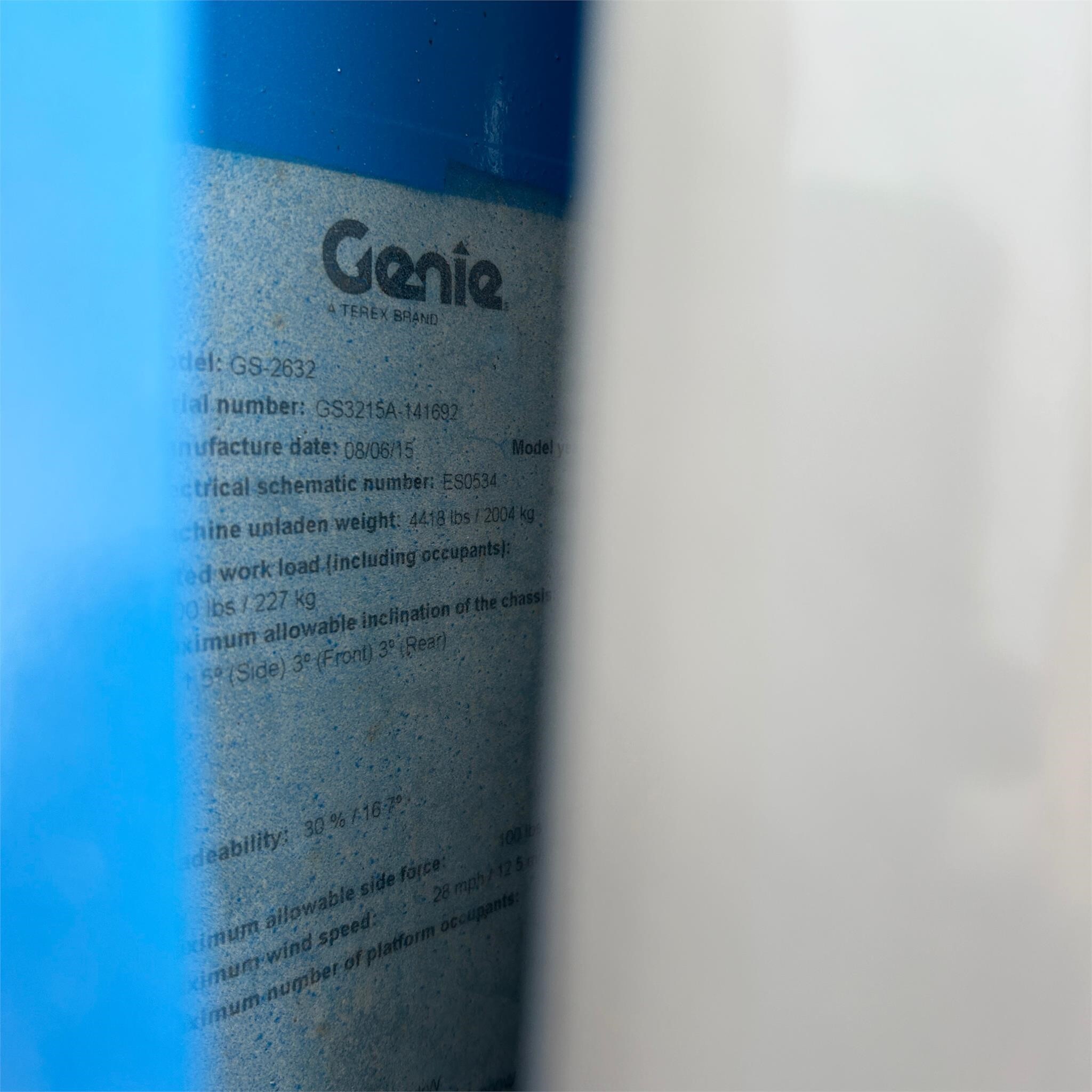 2015 Genie GS-2632-16