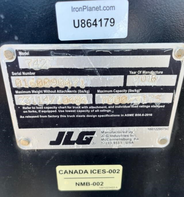 2018 JLG 742-17