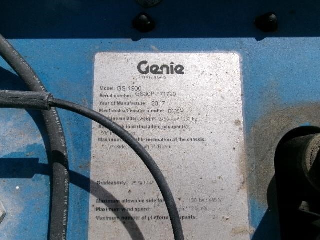2017 Genie GS-1930-15