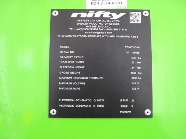 2025 Niftylift TD34TN-22