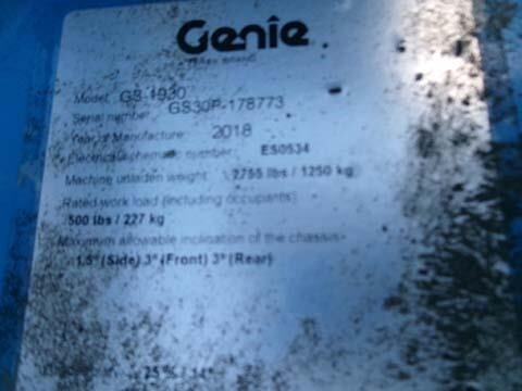 2018 Genie GS-1930-12