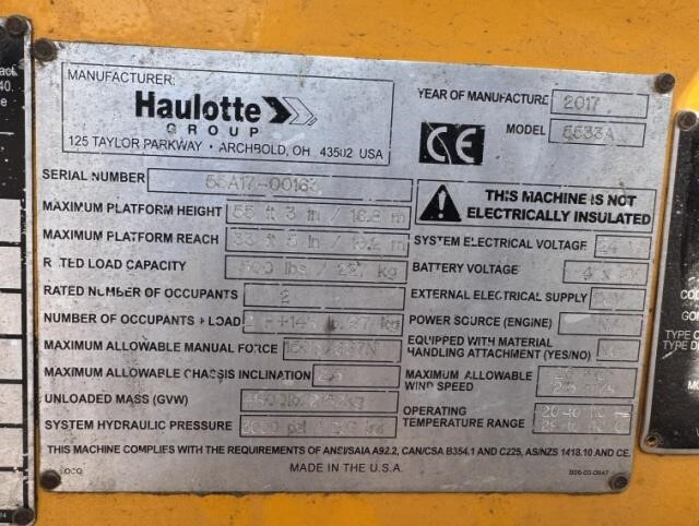 2017 Haulotte 5533A Picture 5 2017 Haulotte 5533A-5