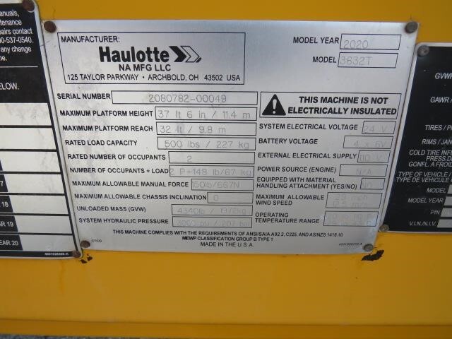 2020 Haulotte 3632T-20