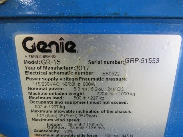 2017 Genie GR-15-19